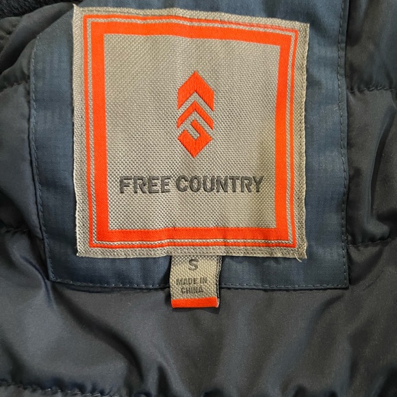 Free Country Men’s Winter Hooded Two Toned Coat Size Small - Picture 6 of 8
